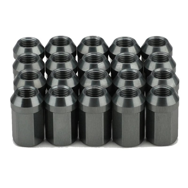 M12X1.5 Wheel Lug Nuts Aluminum Wheel Bolts 32.4X17mm 7075-T6 Titanium 20PCS