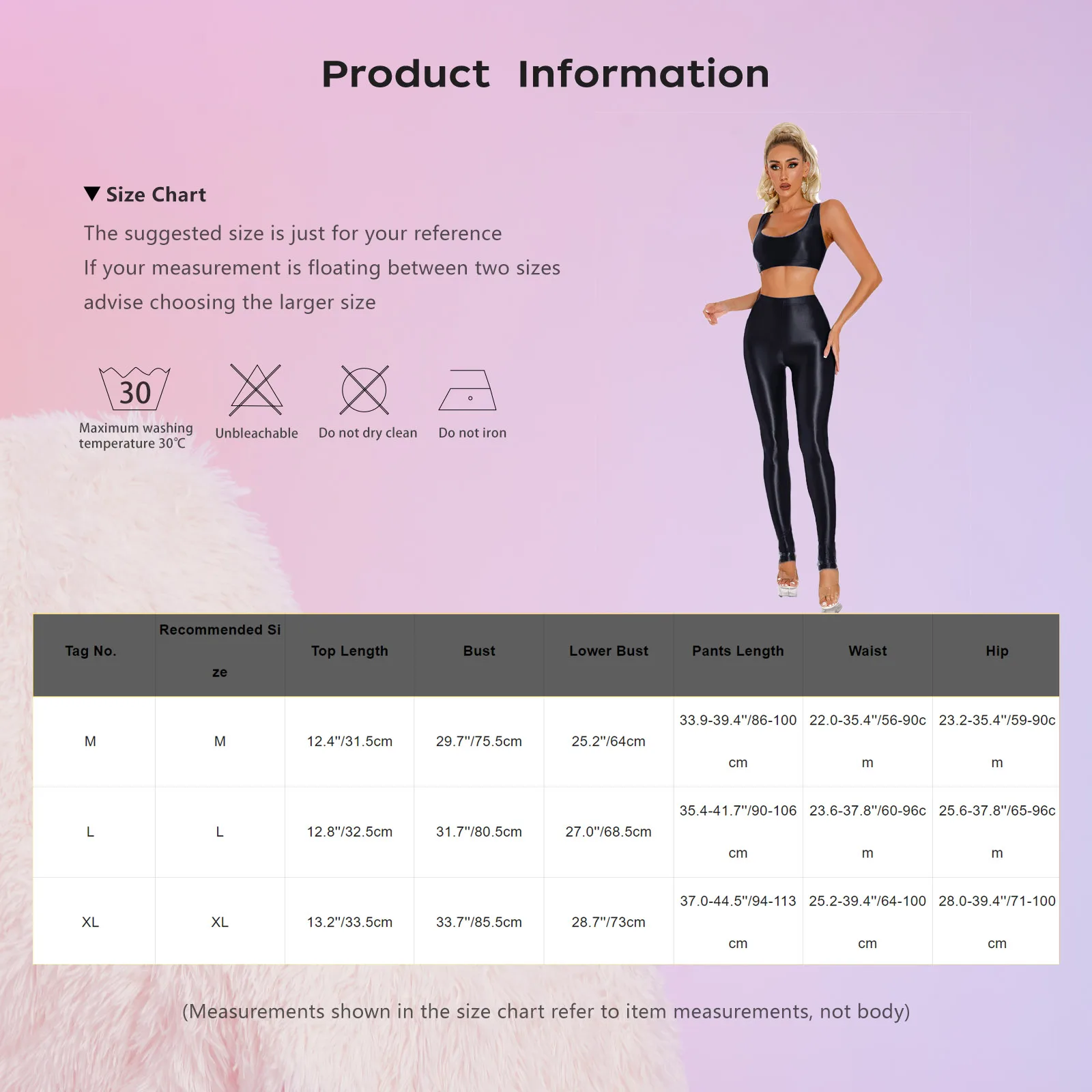 Womens Gymnastics Yoga Dancewear Glossy Sleeveless U Neck Crop Top with High Waist Leggings Gym Fitness Training Sportswear