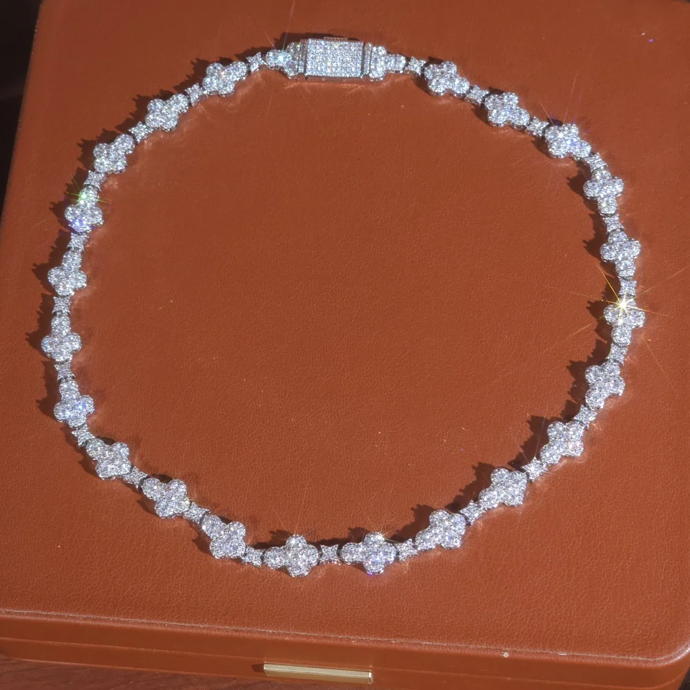 الجليد تشارمي الصليب ستار تشيكوسلوفاكيا الأحجار سلسلة المتخصصة قلادة الهيب هوب الإكسسوارات مجوهرات رائعة الموضة العصرية الوجه حتى المشبك #6