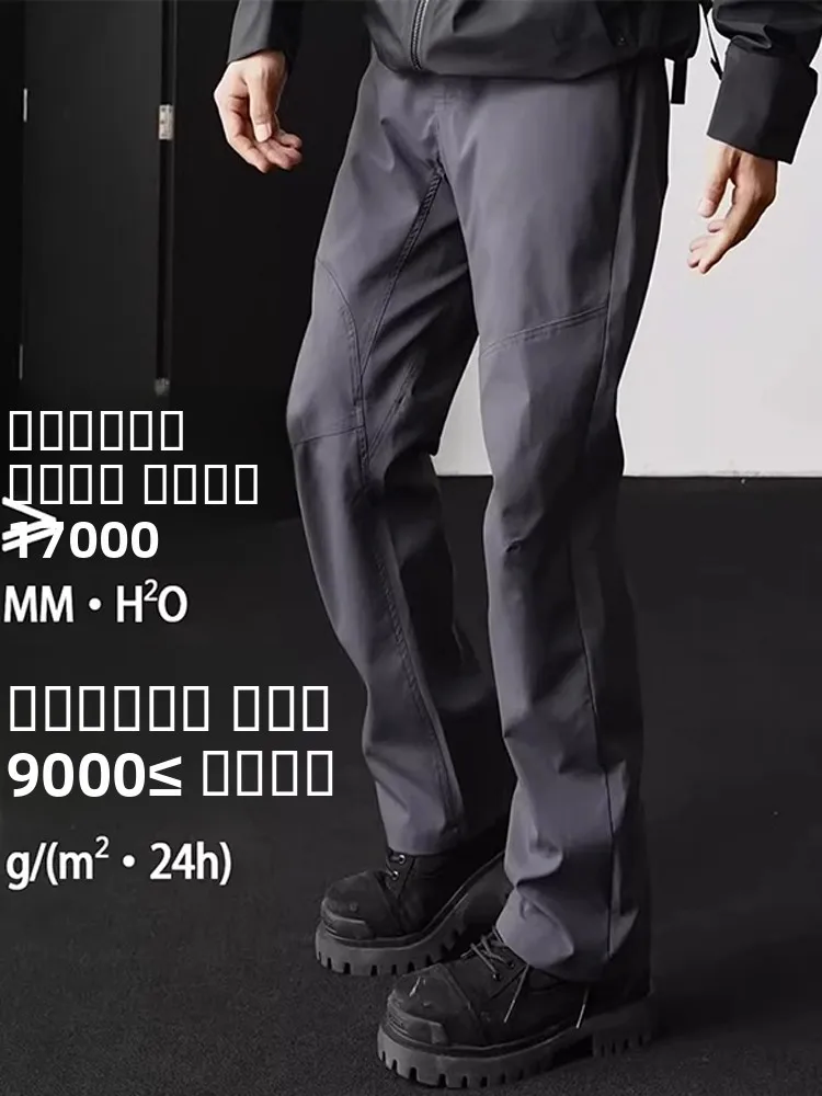 

Мужские брюки Okbro для активного отдыха, утепленные флисом, водонепроницаемые, софтшелл, рабочие, прямого кроя, на молнии, со средней/низкой посадкой на талии