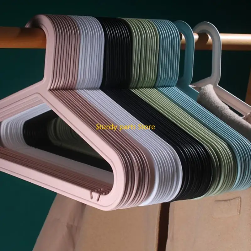 97QC 10PCS北欧スタイルの家庭用プラスチック製の服ハンガー強いヘビーデューティトレージーノンスリップドライラックストレージホルダー