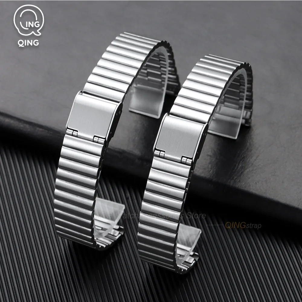 10/12/14/16/18/20mm Stainless Steel Watch Strap Watch Band Bracelet for Men Women Universal Replacement Wristbelt Strap Bracelet