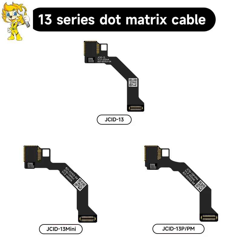 JCID 13 Series Dot Matrix Flex Cable JC Dot Projector Flex Cable  for iPhone 13/13Mini/13P/13PM Face ID Repair Work With JC V1SE for iphone 15 pro max r just metal silicone tempered glass life waterproof phone case with holder