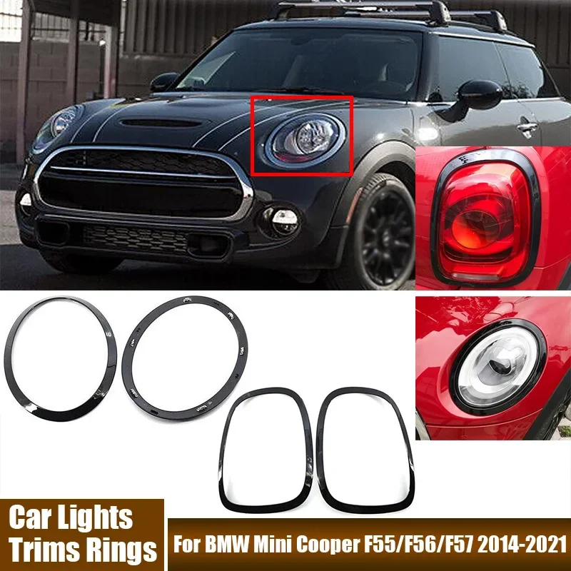 

Headlight Taillight Rings Bezel Trim For BMW Mini Cooper F55/F56/F57 2014-2021 51712285495,51712285496, 51137300631,51137300632