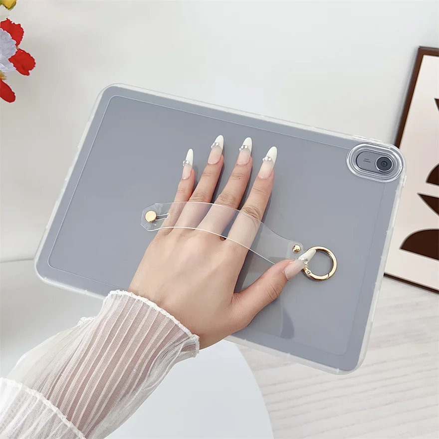 For Huawei MatePad 11 Case 2024 11" TPU Shockproof Back Cover Wrist Strap Protective Shell for Huawei MatePad 11 2023 2021