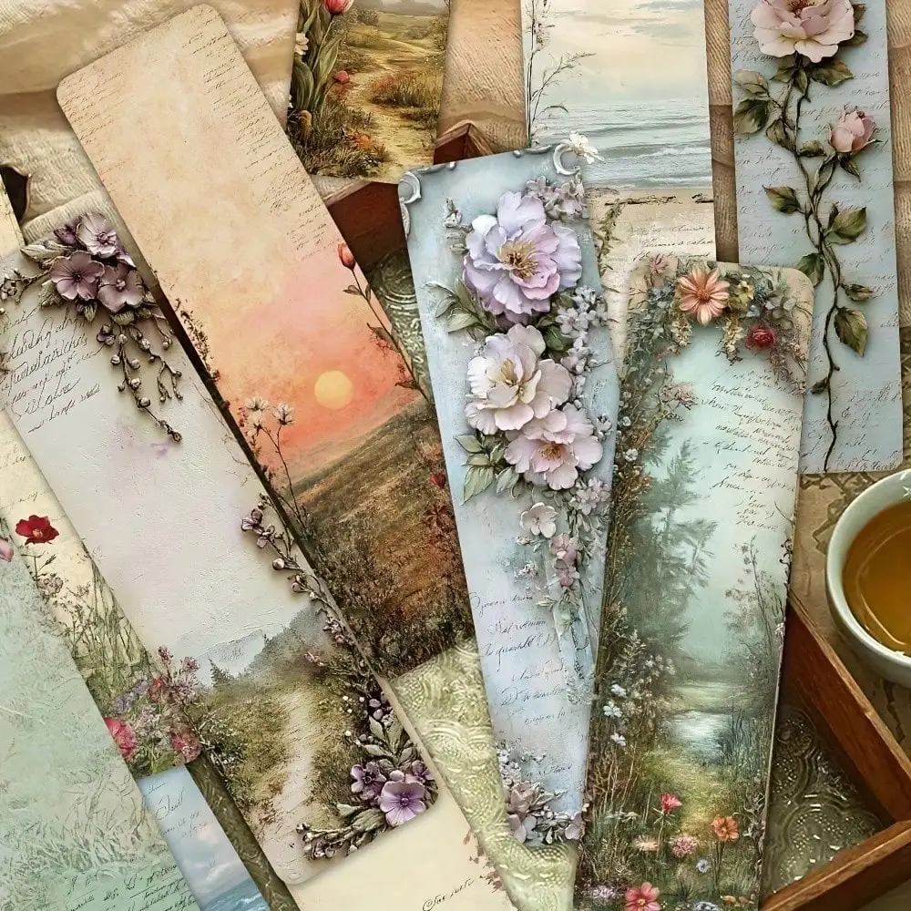 

30pcs Exquisite Vintage Landscape Bookmarks Diary Gift Decorative Bookmarks Custom Creative Cardstock Bookmark