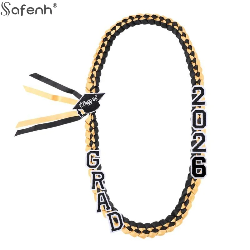 Class Of 2026 Graduation Braided Ribbon Lei Sturdy Bright Color Perfect For High School College Grad Events