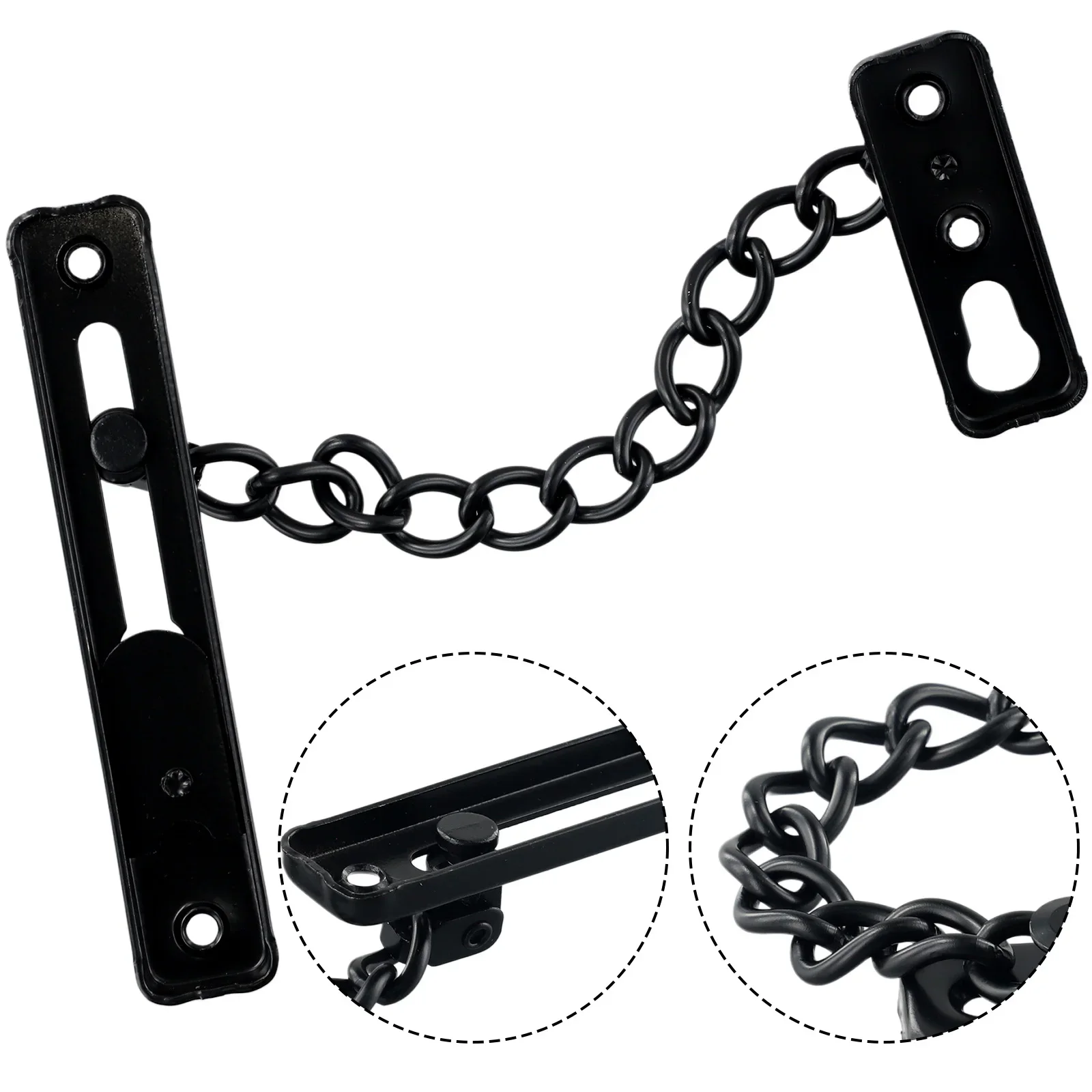 

Stainless Steel Door Safety Guard Chain Security Bolt Locks Cabinet Latch Slide Latch With Screws Furniture Security Door Chain
