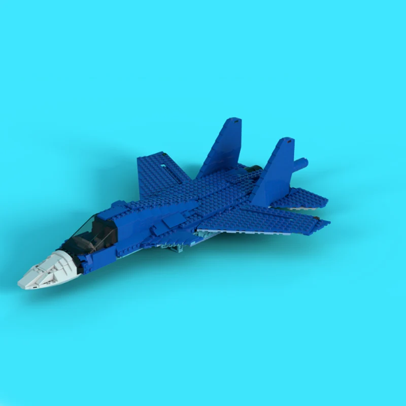 Su-34 Fighter Bomber Model MOC Building Bricks War Equipment Modular Technology Gifts Holiday Assemble Children Toys Suit