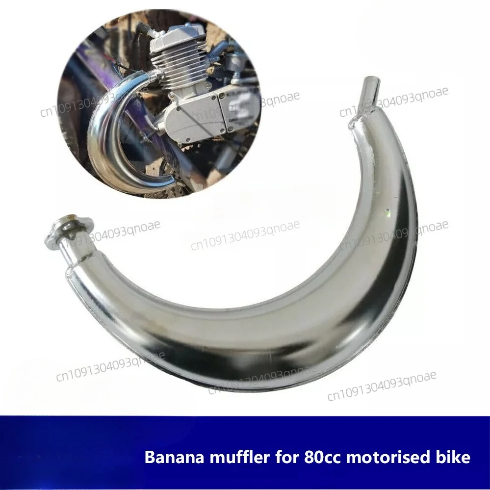 

Banana Pipe Muffler Exhaust Chamber for 49cc 60cc 66cc 80cc 100cc 2-Stroke Gas Motor Motorised Bicycle Bike