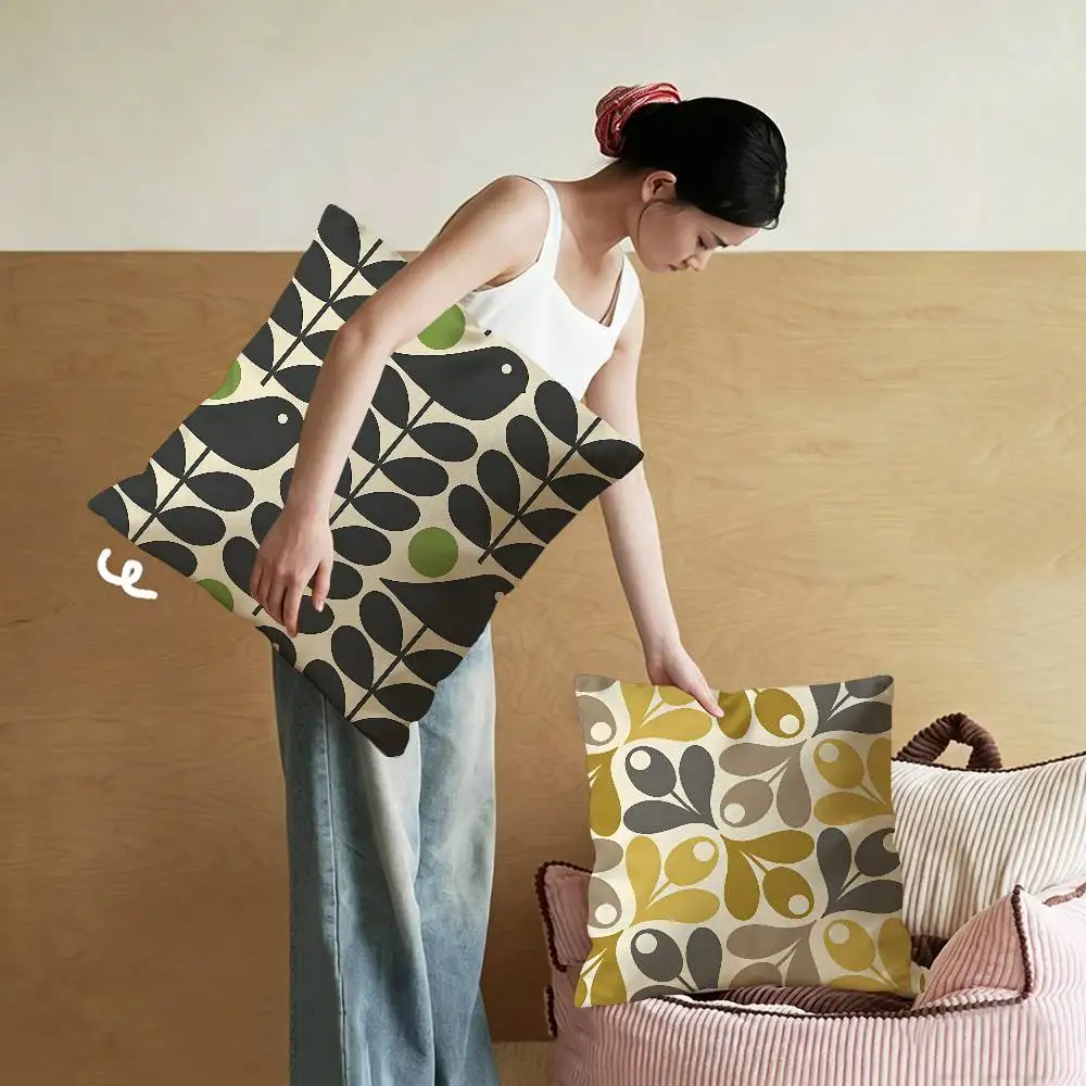 Orla Kiely Leaf Flower Personalized Pillow Dust Cover Bedroom Kids Party Decoration Pillowcase Birthday Children Gift
