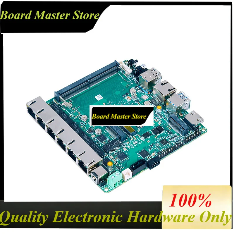 BoMasMItx Firewall Pfsense Motherboard With 6 * I226v Port Cpu N150/n305 1*hdmi 4*usb Rs232 Pfsense Router Motherboard
