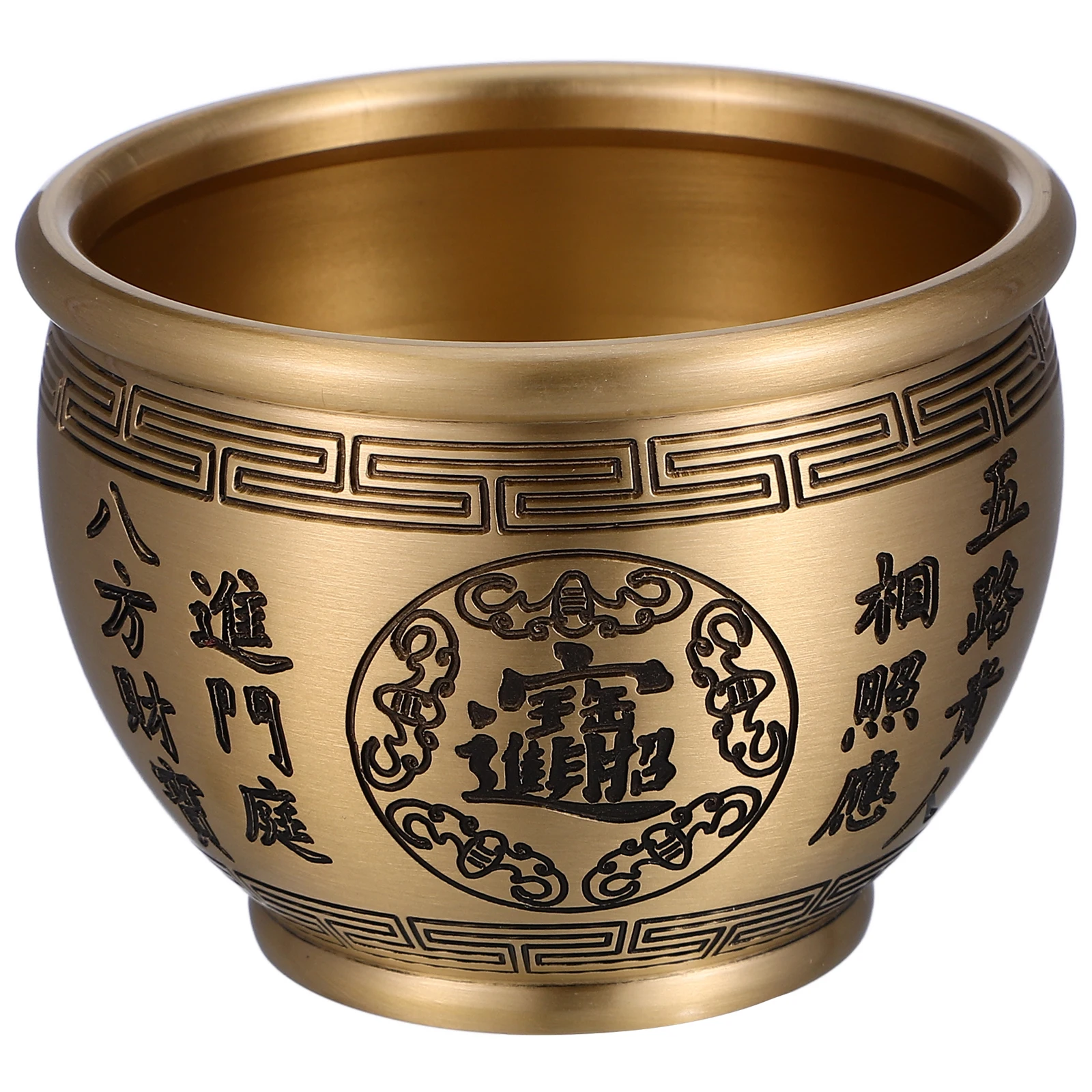 

Feng Shui Bowl Sculpture Large Brass Prosperity Basin Copper Wealth Lucky Home Office Decor Storage Meditation Sound Treasure