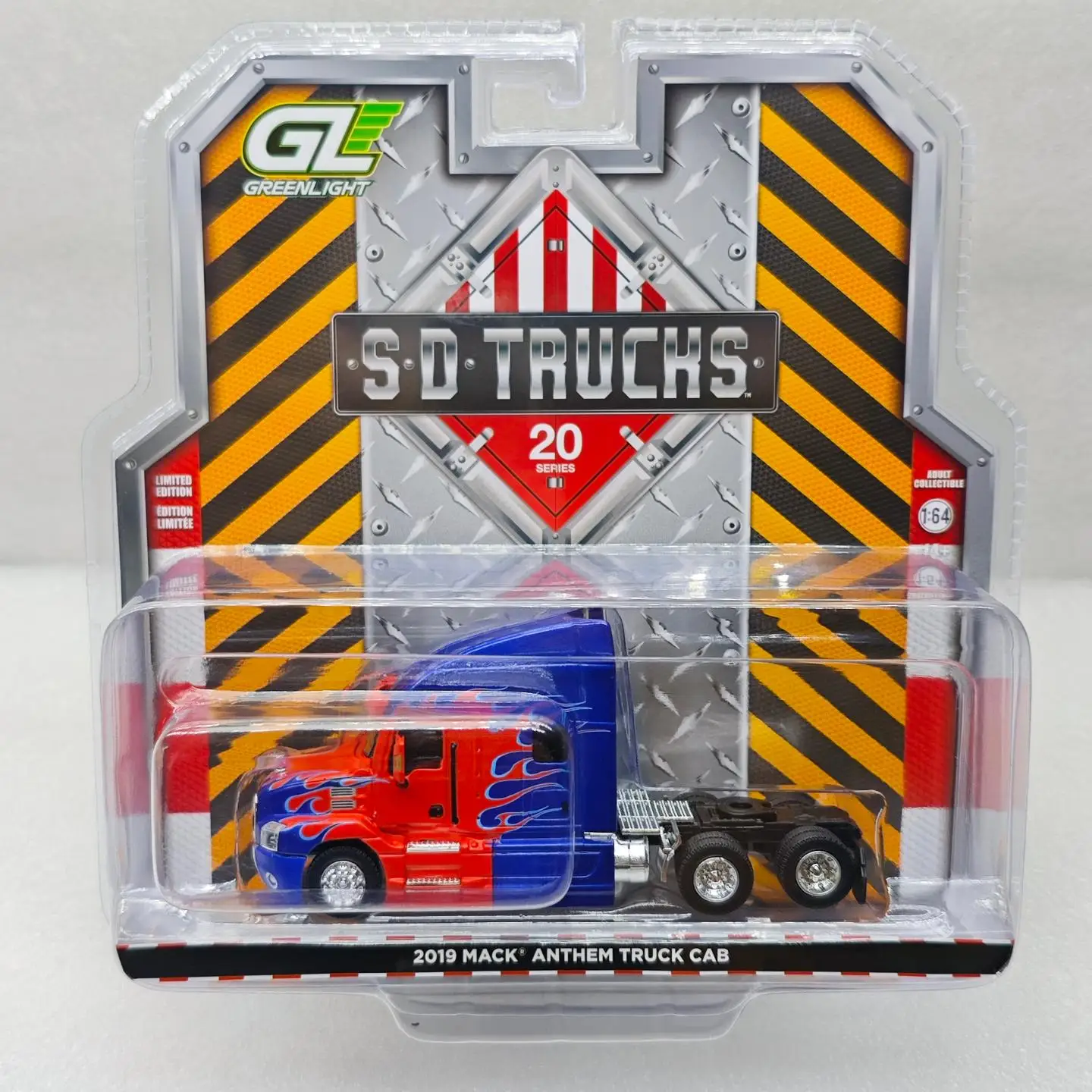 GreenLight 1:64 S.D. Truck 20-2019 Mack Anthem Truck 45200-C Diecast Alloy Car Model Collectible Gift
