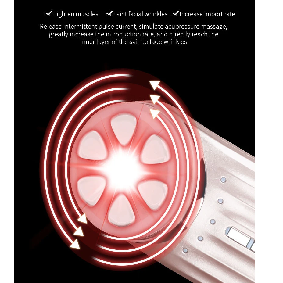 Multi Functional Ultrasonic Skin Scraper Beauty Device, Facial Blackhead Shovel Introduction Device, Household Pore Cleaner