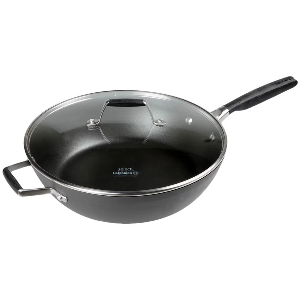 

Nonstick 12-Inch Frying Pan with Lid，wok pan non stick pan