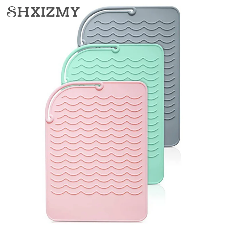 Multifunctional Silicone Heat Resistant Pad Insulation Mat For Hair Straightener Heat Curling Stick Curler Flat Irons