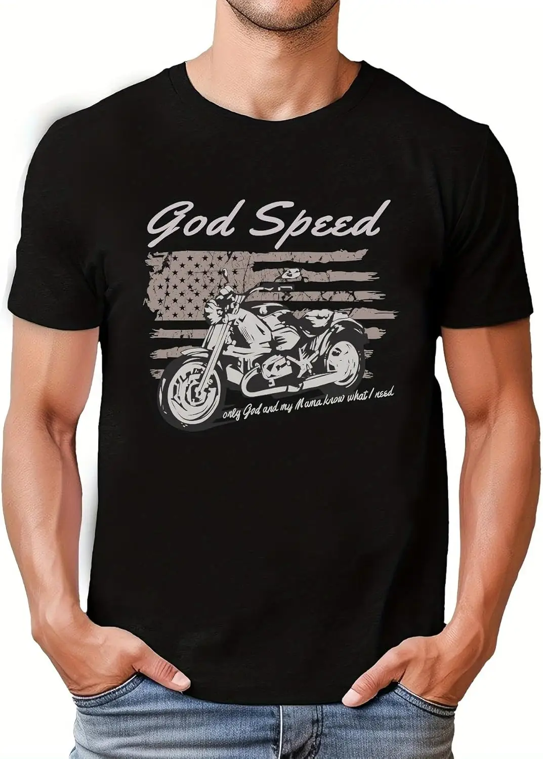 

3D Printed Motorcycle Printed Round Neck Short Sleeved T-shirt, Loose and Comfortable Outdoor Casual Oversized T-shirt