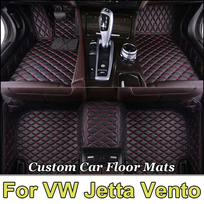 

Кожаные автомобильные коврики для VW Volkswagen Jetta Vento A7 2019 2020 2021 2022 2023, кожаные автомобильные матовые детали салона, автомобильные аксессуары