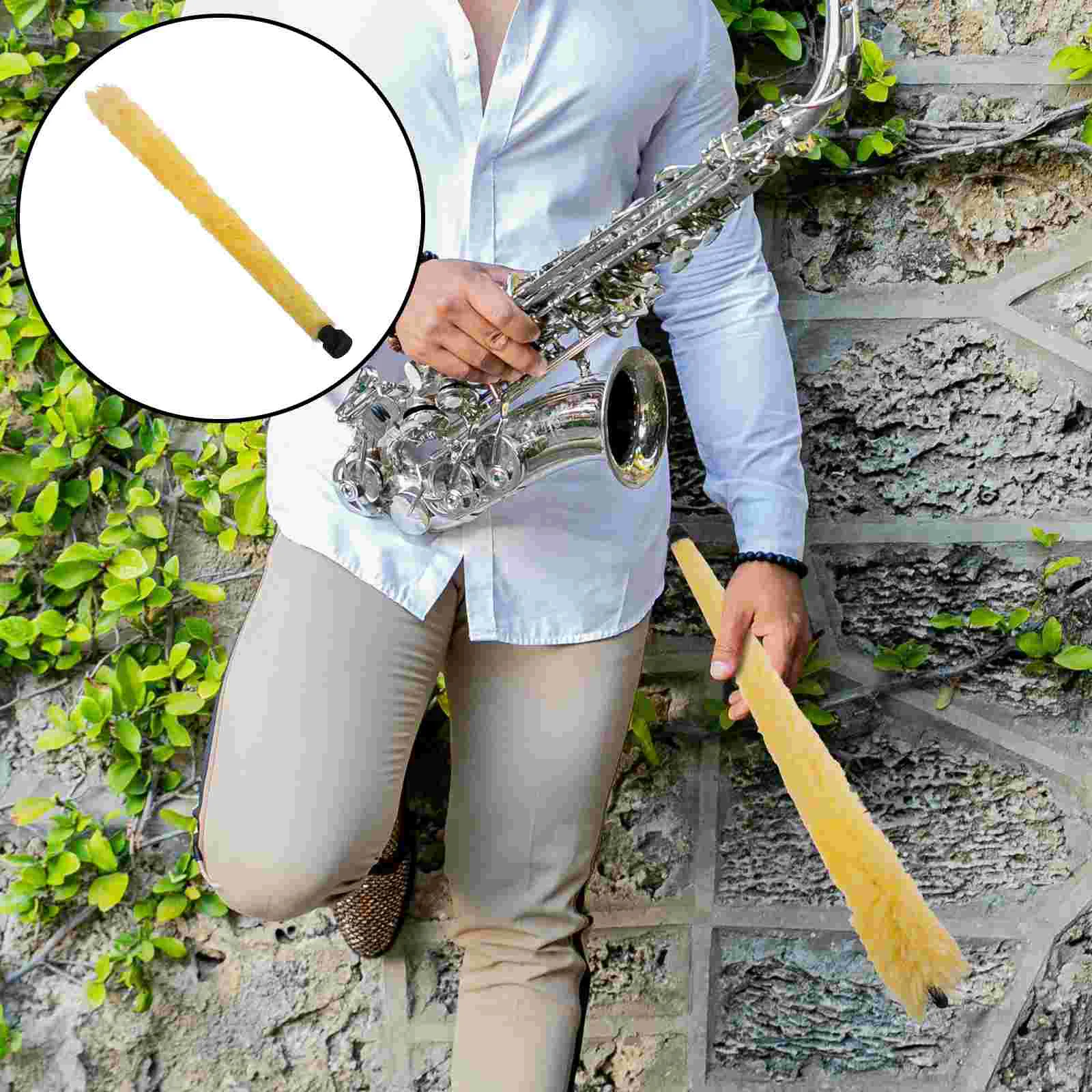 

Sax Cleaning Brush Instrument Scrub Clarinet Accessories Flute Kit Rod Stick Multifunctional Tool Tenor Saxophone Mouthpiece