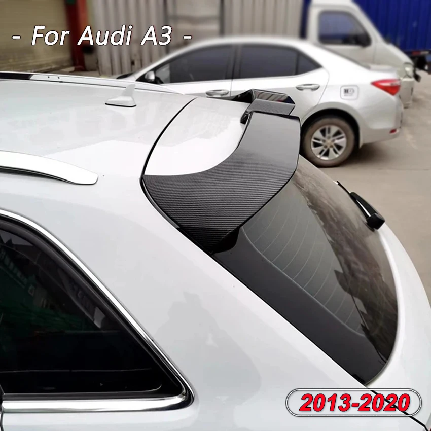 Rear Spoiler Wing For Audi A3 2013-2020 High Quality ABS Plastic Rear Roof Spoiler Trunk Wing Boot Cover Accessories