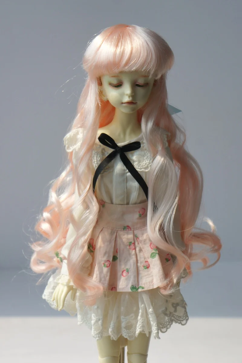 JD893 Newly Half-up Hair with Bow BJD Wig Pretty Doll Hair 1/8 1/6 1/4 1/3 Qbaby Blythe Wigs For 5-6inch to 9-10inch Accessories