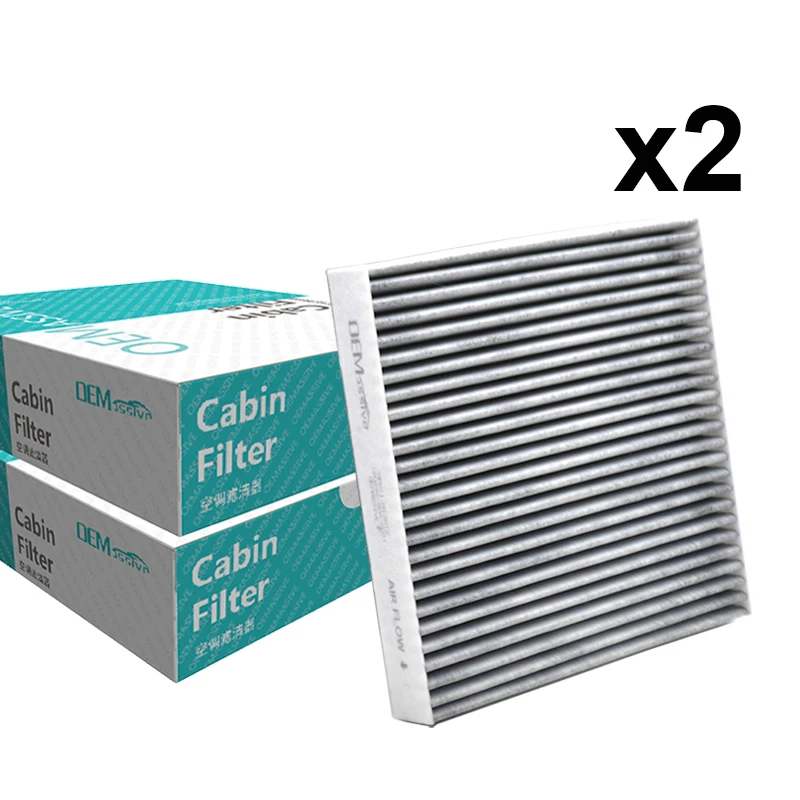 2x Car Pollen Cabin Filter Activated Carbon For Honda Accord Civic Crosstour CR-V CRV Legend Pilot 80292-SDA-A01 80292-SDC-A01