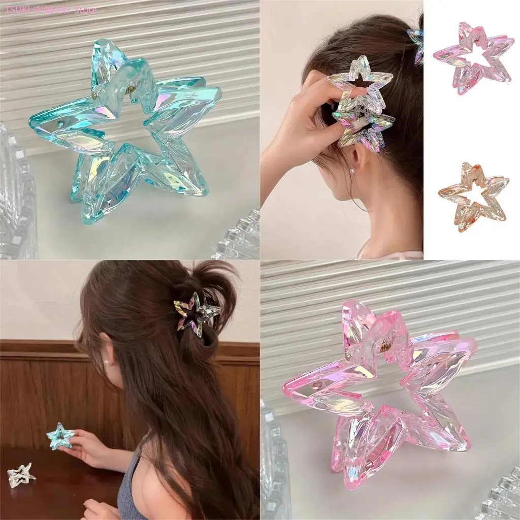 62KE 6/12PCS Fashion Hair Clip with Unique Star Design Colorful NonSlip Hair Grip for Daily Outfit Party Headpiece
