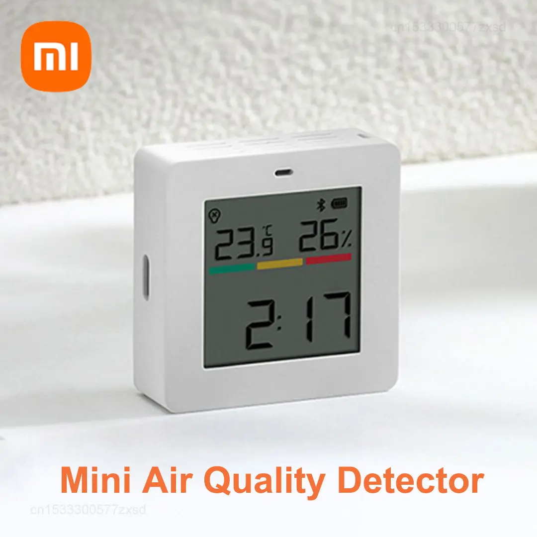 Xiaomi Miaomiaoce Mini Air Quality Detector CO2 Detector USB Rechargeable Thermometer Hygrometer Monitor Clock Smart APP Control