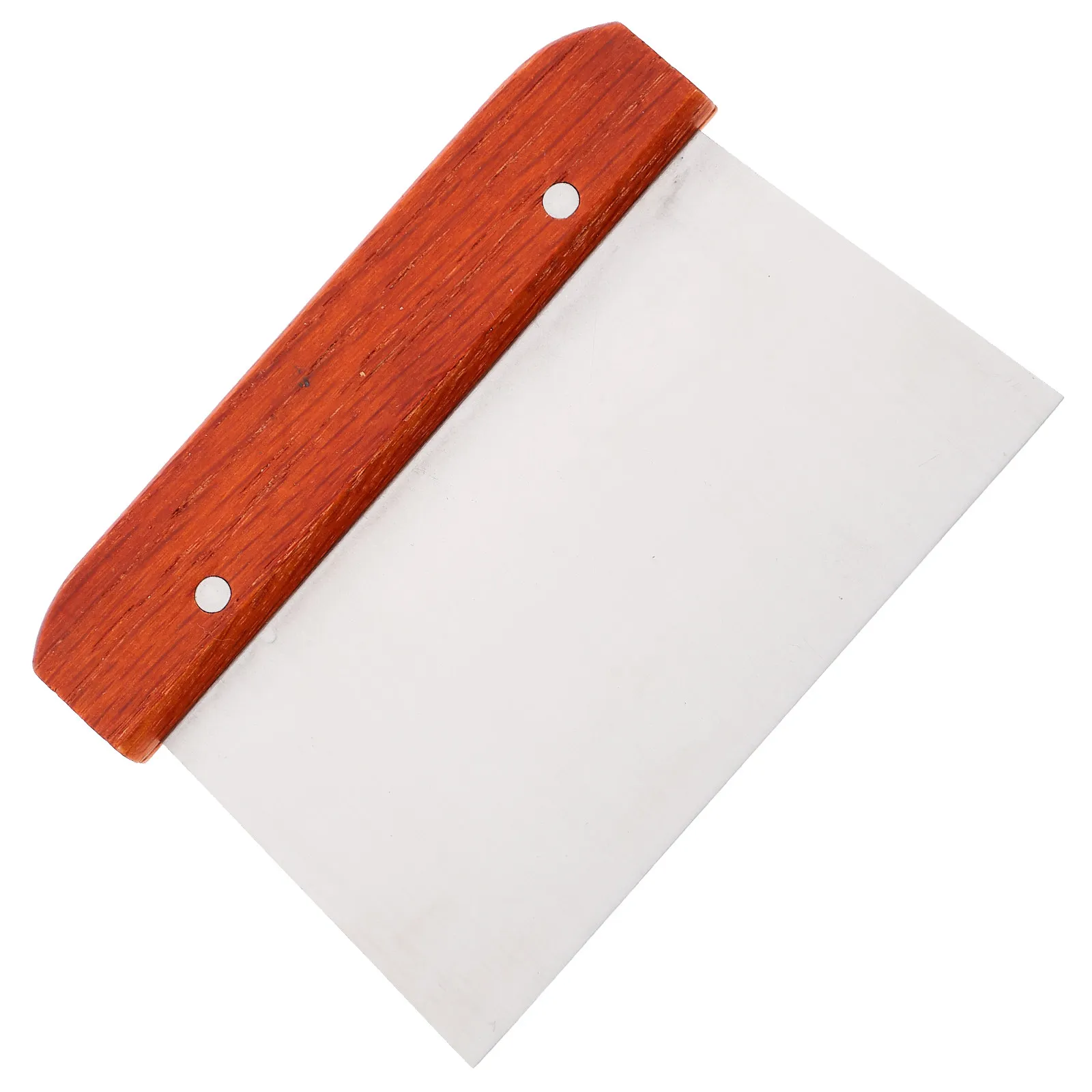 Stainless Steel Dough Scraper with Natural Wood Handle Professional Baking Tool for Pasta Dough Cutting Cream Spreading and