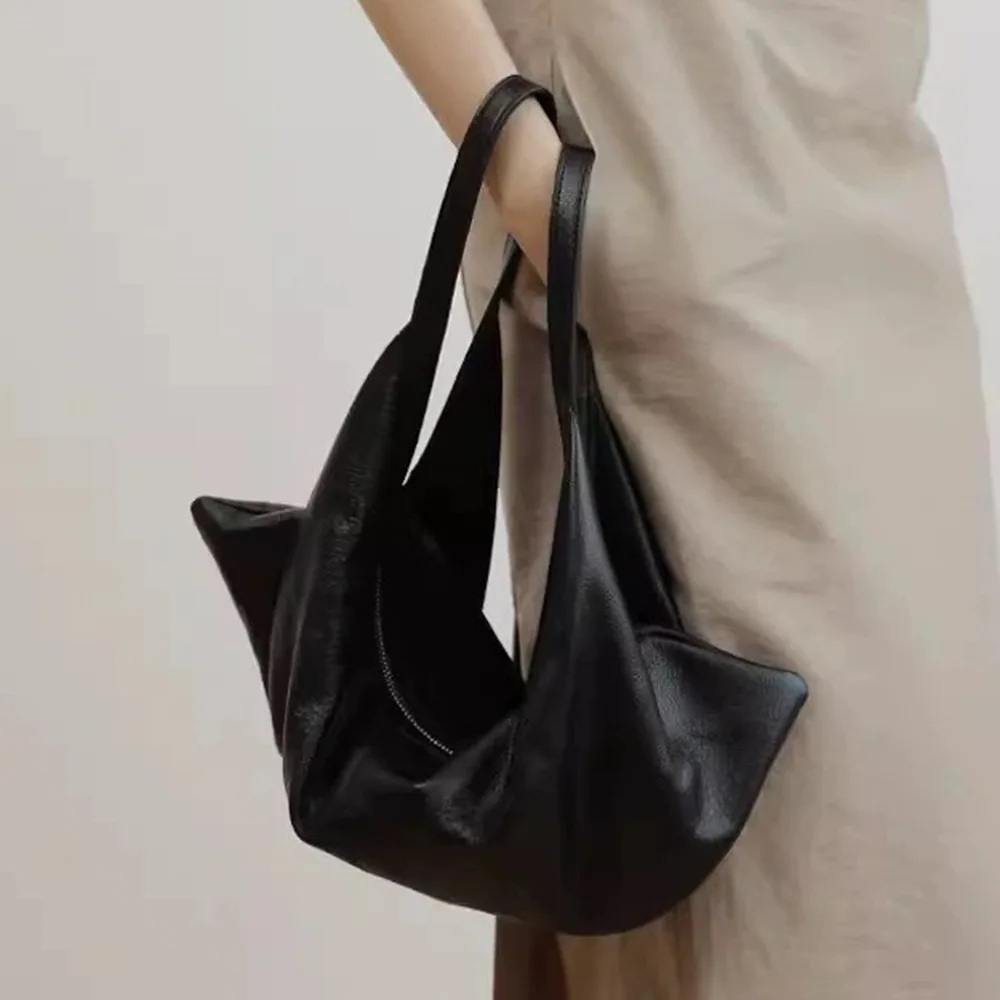 

Роскошная мягкая женская сумка на плечо из искусственной кожи, дизайнерская сумка и кошельки, сумки-круассаны в форме полумесяца для женщин, новинка 2025, клатч-шоппер