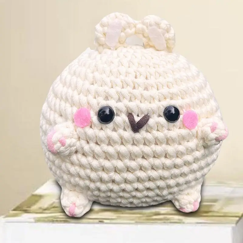 Rabbit Crochet Kit Cute Rabbit Crochet Craft Complete Kit Instructions Attached Collectible Doll Toy Crochet Rabbit For Nursery