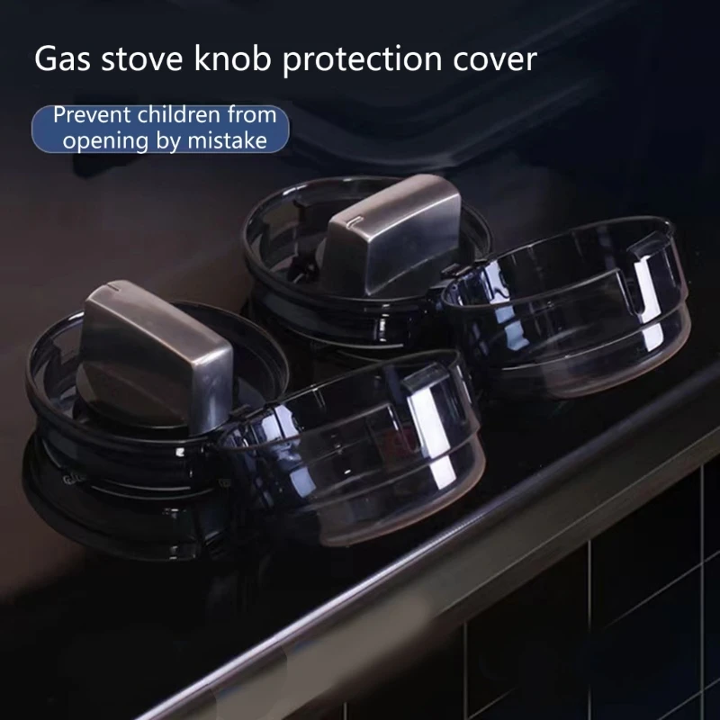 Gas Stove Switches Guard for Child Safety Natural Gas Cooker Button Cover Dirtproof Knob Switches Control Protectors W3JF