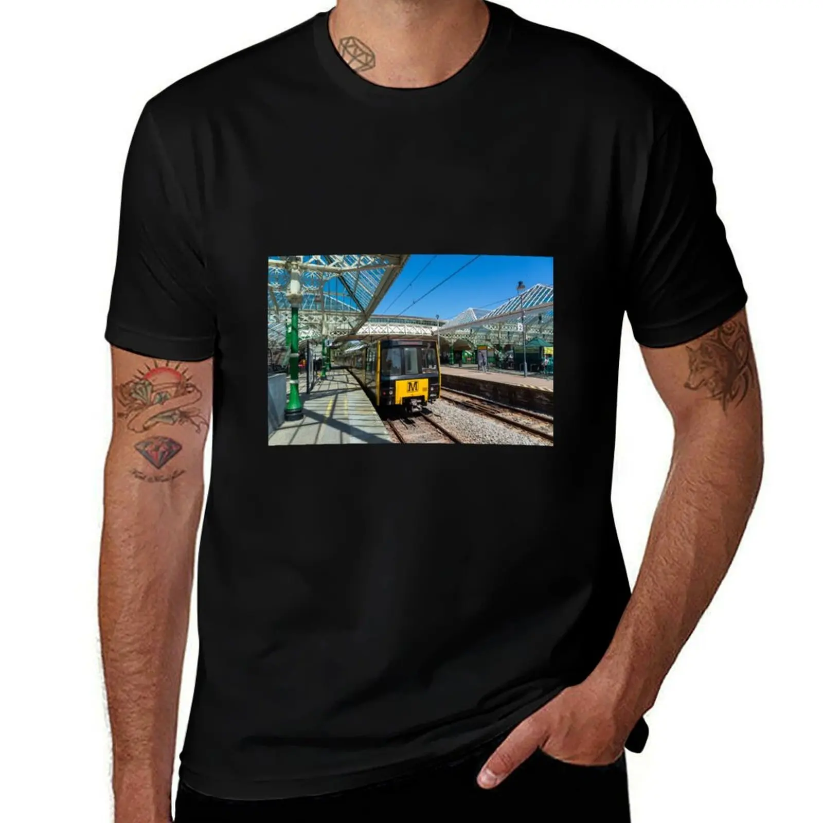 Tynemouth Metro Train T-Shirt Big and Tall Solid Color T-Shirt