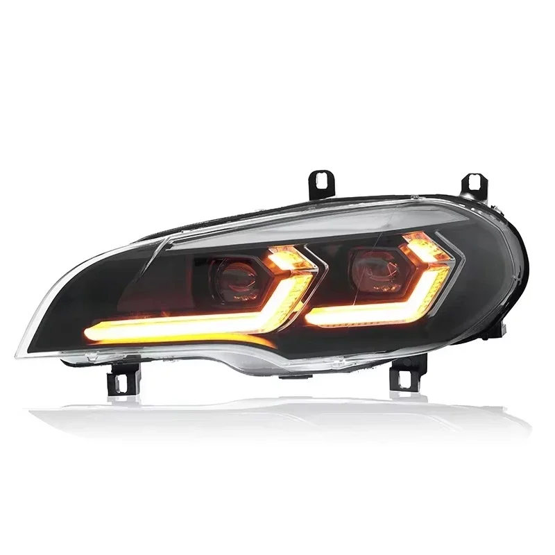 New Arrival Headlight Assembly Restoration With LED Lens DRL And Steering 12V 6000K White Bulb Fit For BMW X5 E70 2007-2013