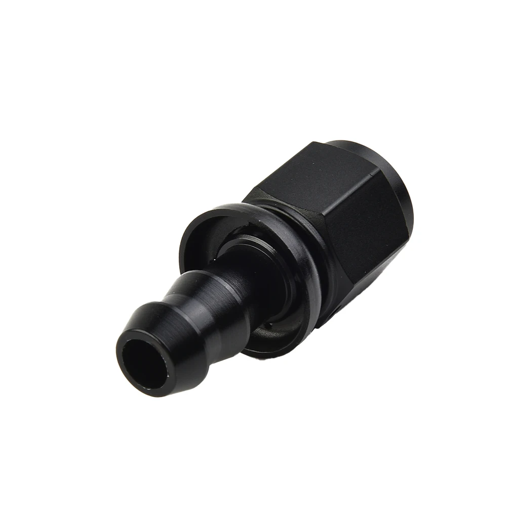 Black Adapter Swivel Fitting Replacement Straight Accessories Aluminum Alloy Anodized for surface Treatment Push On