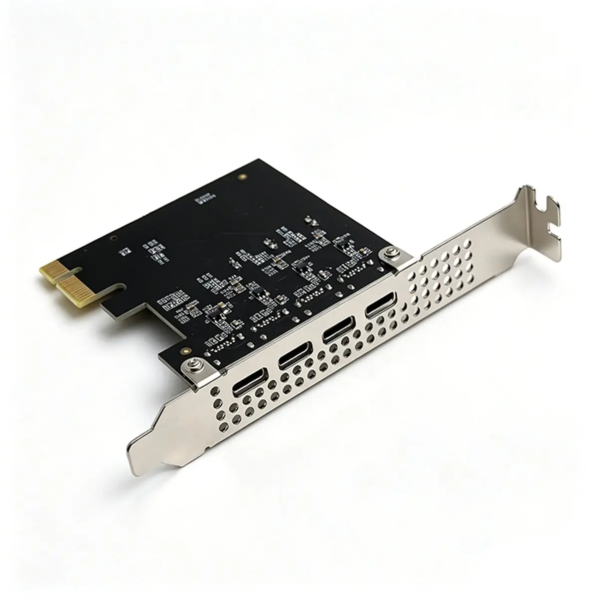 PCIE USB Type C Expansion Card Adapter HUB 4Port USB-C USB3.2 GEN1 5Gbps Riser Card with Low Profile Bracket for Desktop
