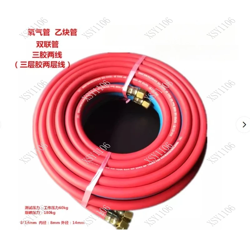 8mm Industrial Two-Tone Oxygen Acetylene Hose High Pressure Welding Cutting Tube for Professional Use