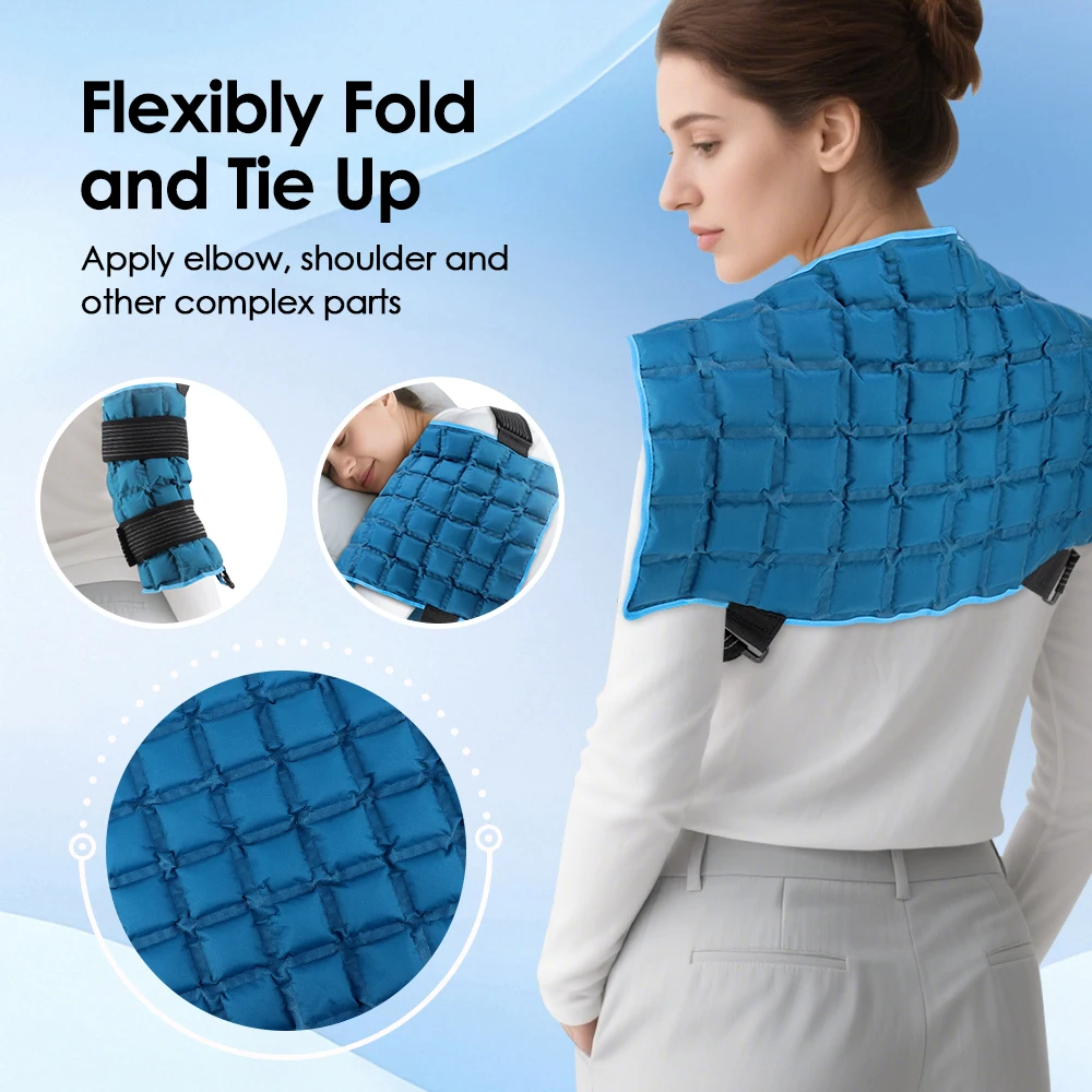 Large Ice Pack Reusable Hot Cold Gel Pack For Sports Muscle Strain Back Knee Shoulder Hot and Cold Compress Ice Bag