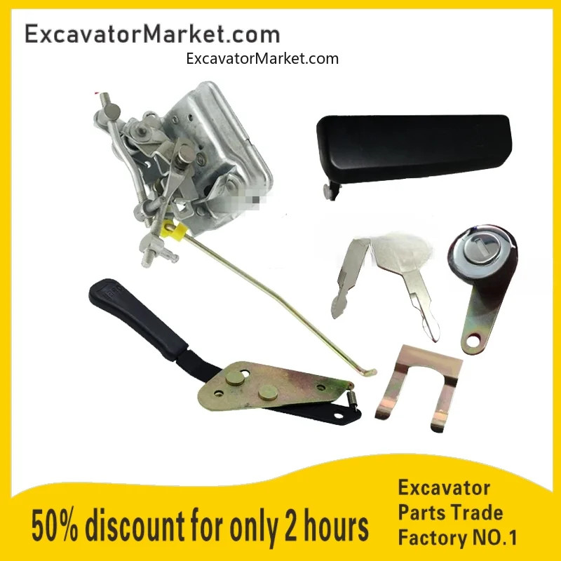 For Kobelco Sk60sr 70sr Excavator Cab Door Lock Assembly Lock Block Lock Cylinder Excavator Accessories Excavator Accessories