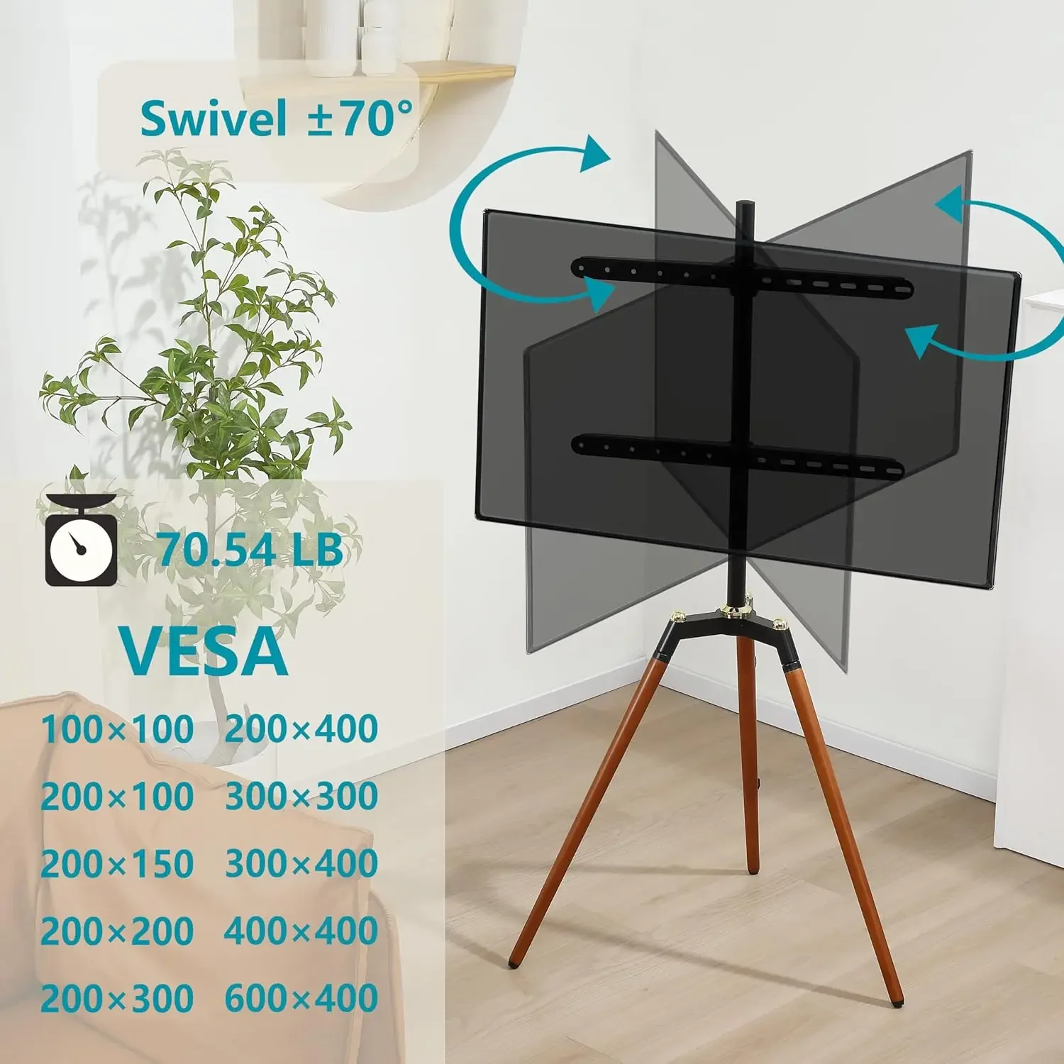 ETHU Easel TV Stand Tripod for 32-65