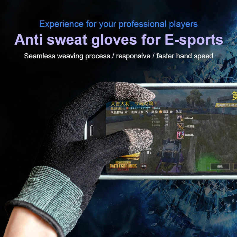 1~5PCS Mobile Game Gaming Gloves For Gamer Sweatproof Anti-slip Touch Screen Finger Sleeve Breathable Mobile Gaming Gloves