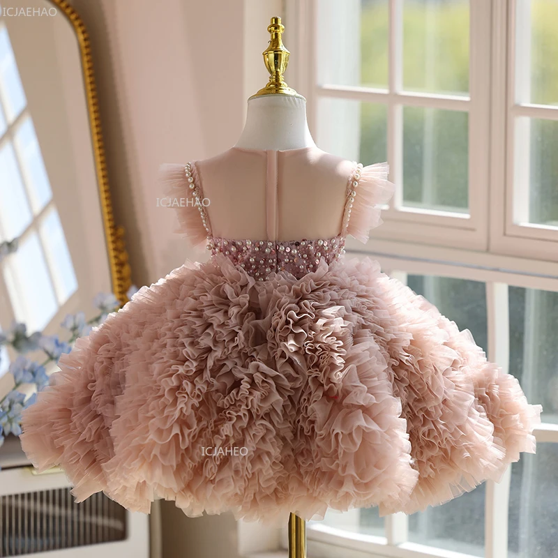 فستان الأميرة منتفخ لعيد الميلاد للفتيات، ثوب مسائي للأطفال، ثوب حفلة للأطفال، أزياء رسمية للحفلات