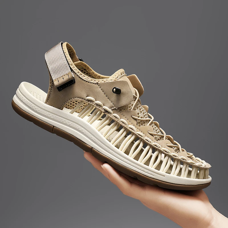 Fashion Casual Outdoor Waders Summer New Sandals Men's Brand Designer Large Size Hand-woven High Quality Beach Sandals For Men