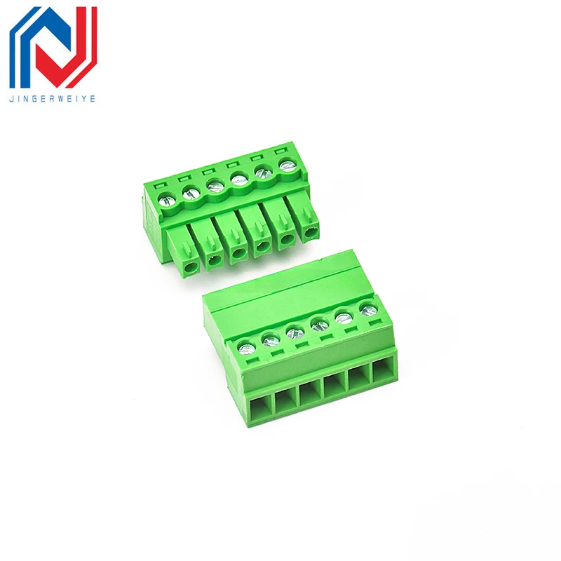 2Sets 15EDGRK 3.81mm 2/3/4/5/6/7/8-24 pin right angle screw terminal block connector 15EDG 3.81MM pitch Plug + Pin Header Socket