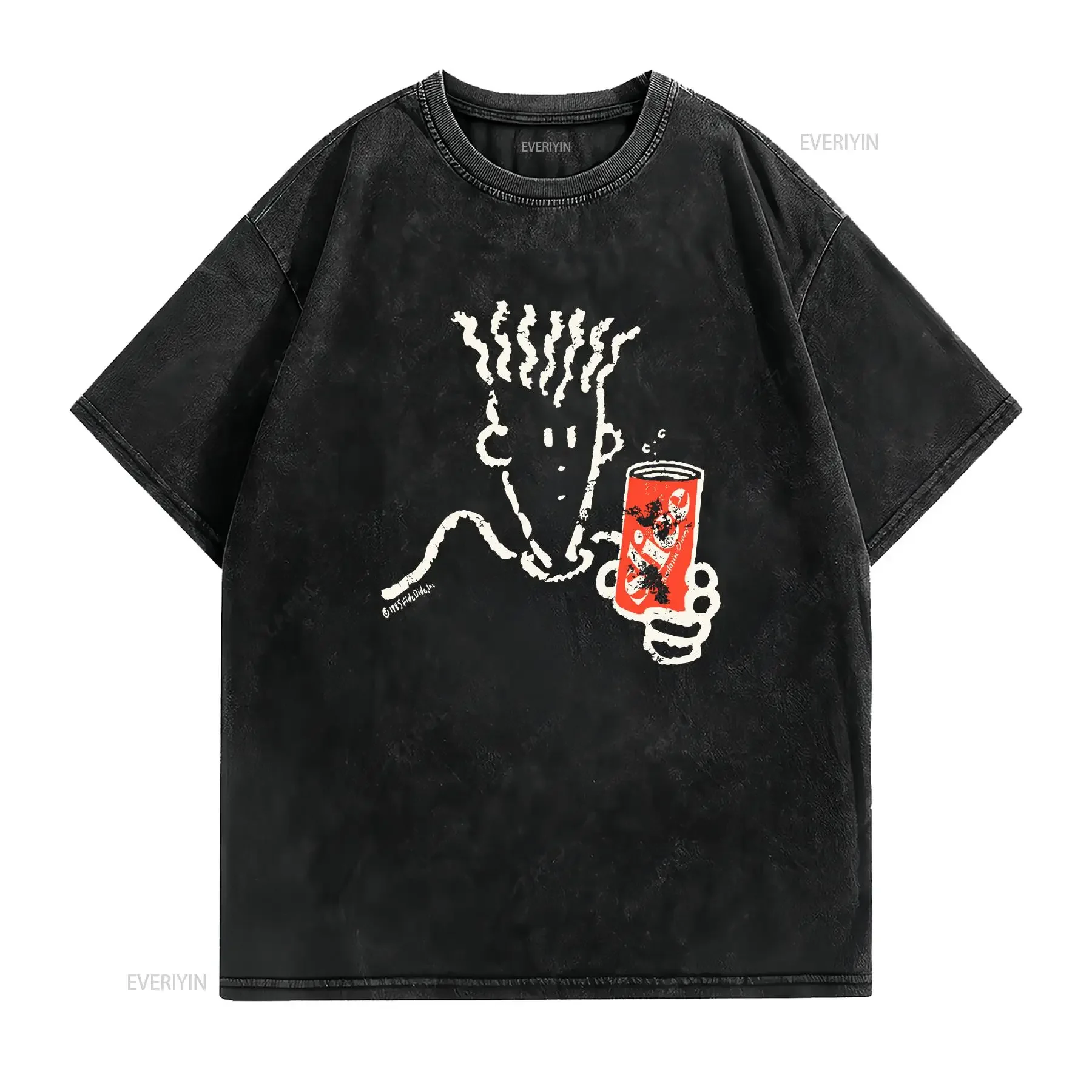 Vintage Fido dido 90s single stitched T Shirt vintage Washed Breathable streetwear homme Stylish Top For Everyday Wear Casual