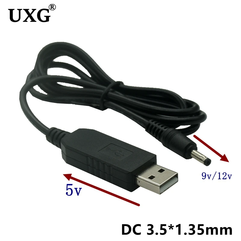 USB Power Boost Line DC 5V To DC 9V / 12V Step UP Module USB Converter Adapter 100cm Cable 3.5mmx1.35mm Plug