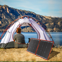 Dokio 100W Flexible Foldable 18V Solar Panel with 12V Controller Kit Portable Solar Panel for Camping/Travel/RV