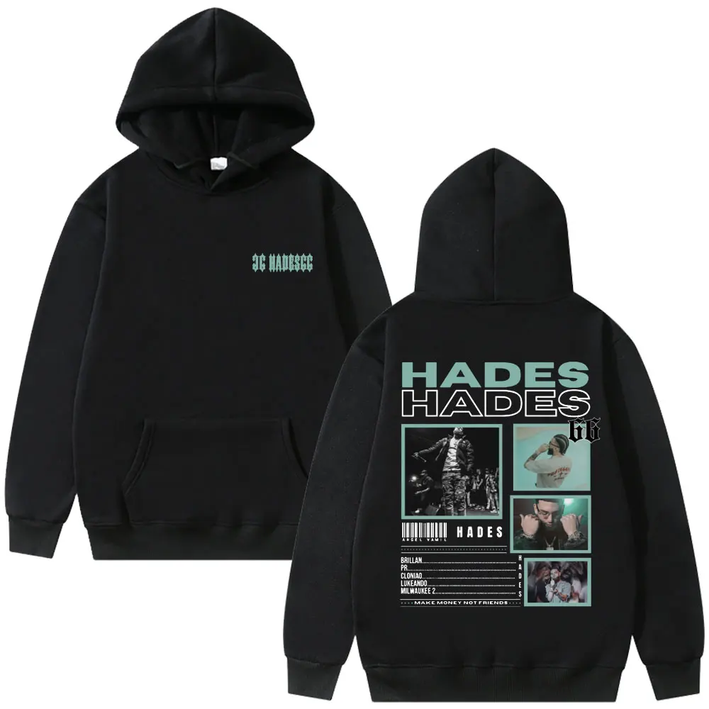 

Rapper Hades 66 Make Money Not Friends Graphic Hoodies Men Women Fashion Oversized Sweatshirt Men's Hip Hop Vintage Streetwear