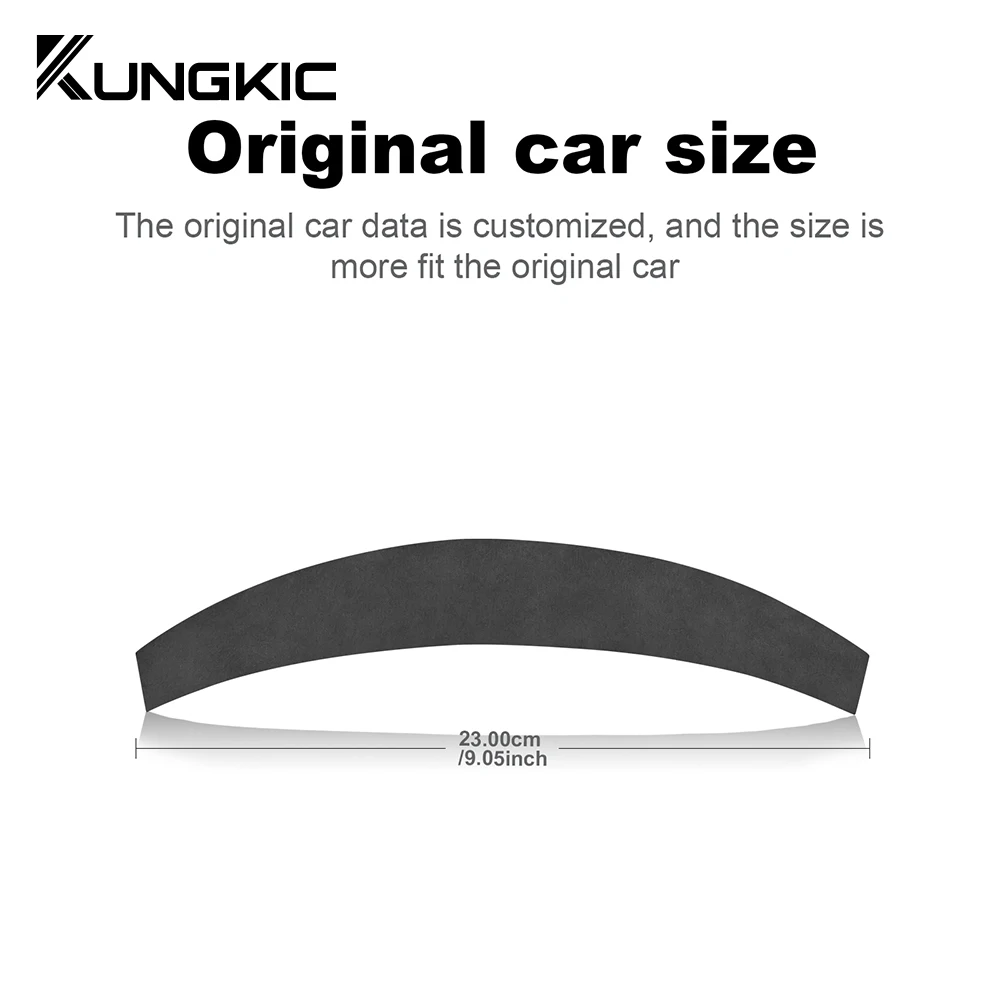 KUNGKIC Italian Top Suede for Tesla Model 3 Highland 2024-Up Steering Wheel Trim Cover Protect Sticker Car Interior Accessories